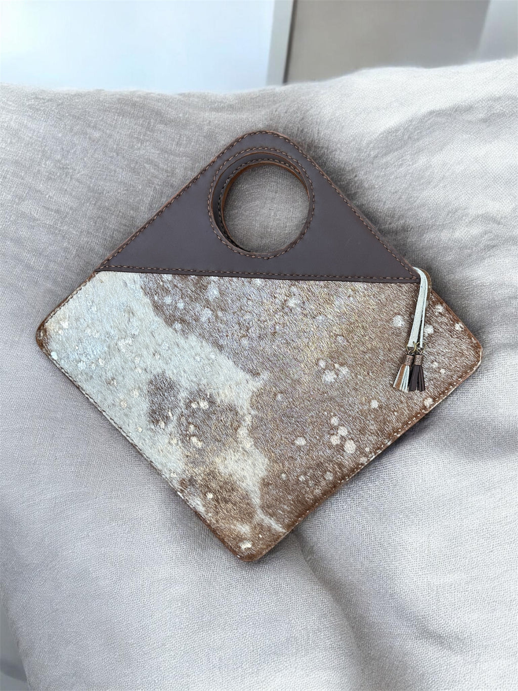The Genevieve Cowhide Diamond Tote
