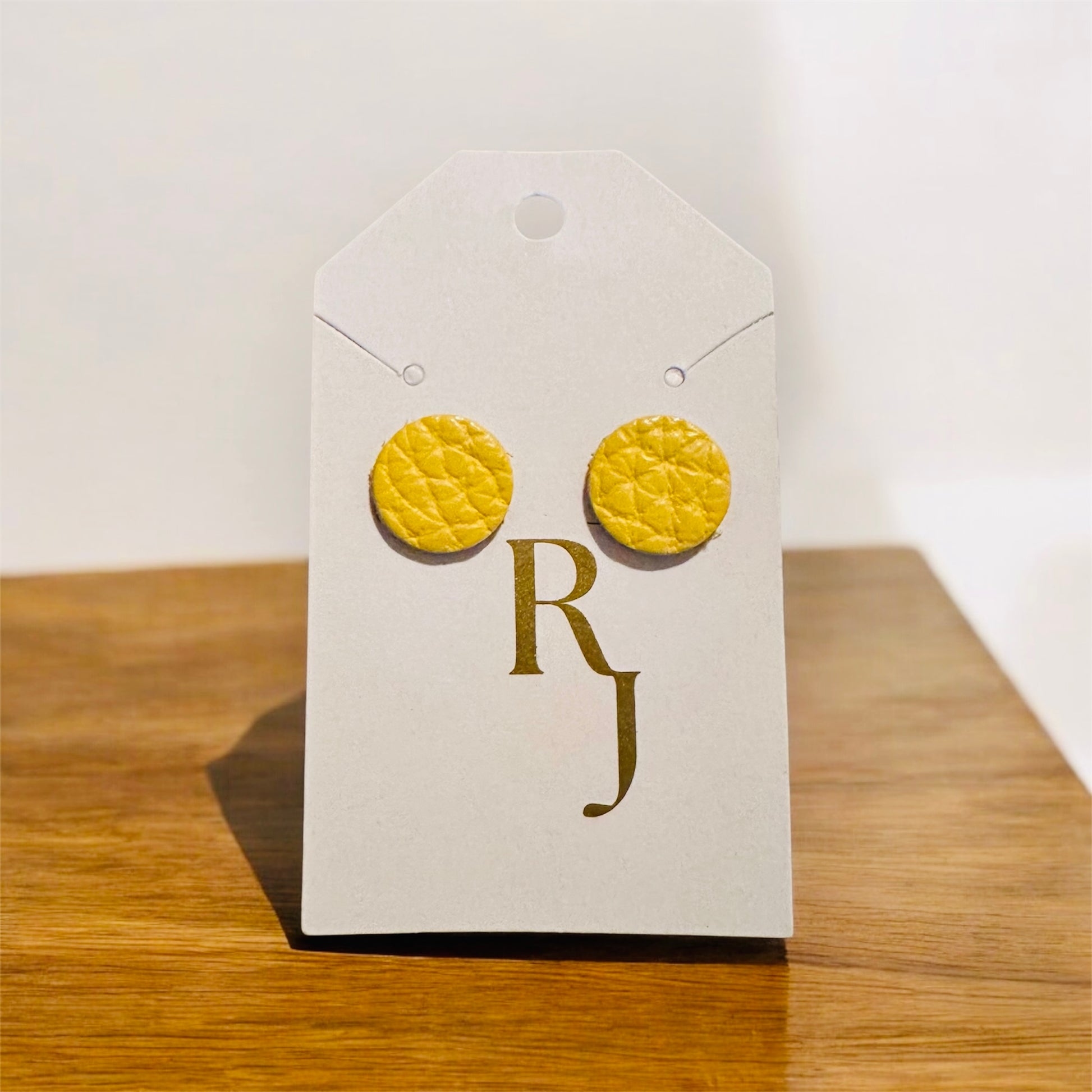 Circle Leather Earrings