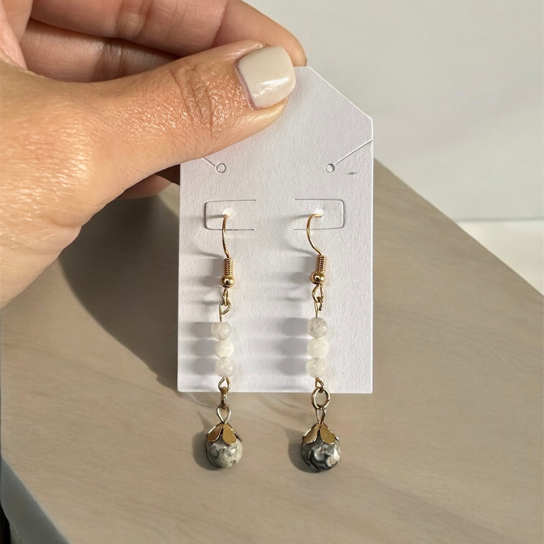 Chic Marbleized Earrings