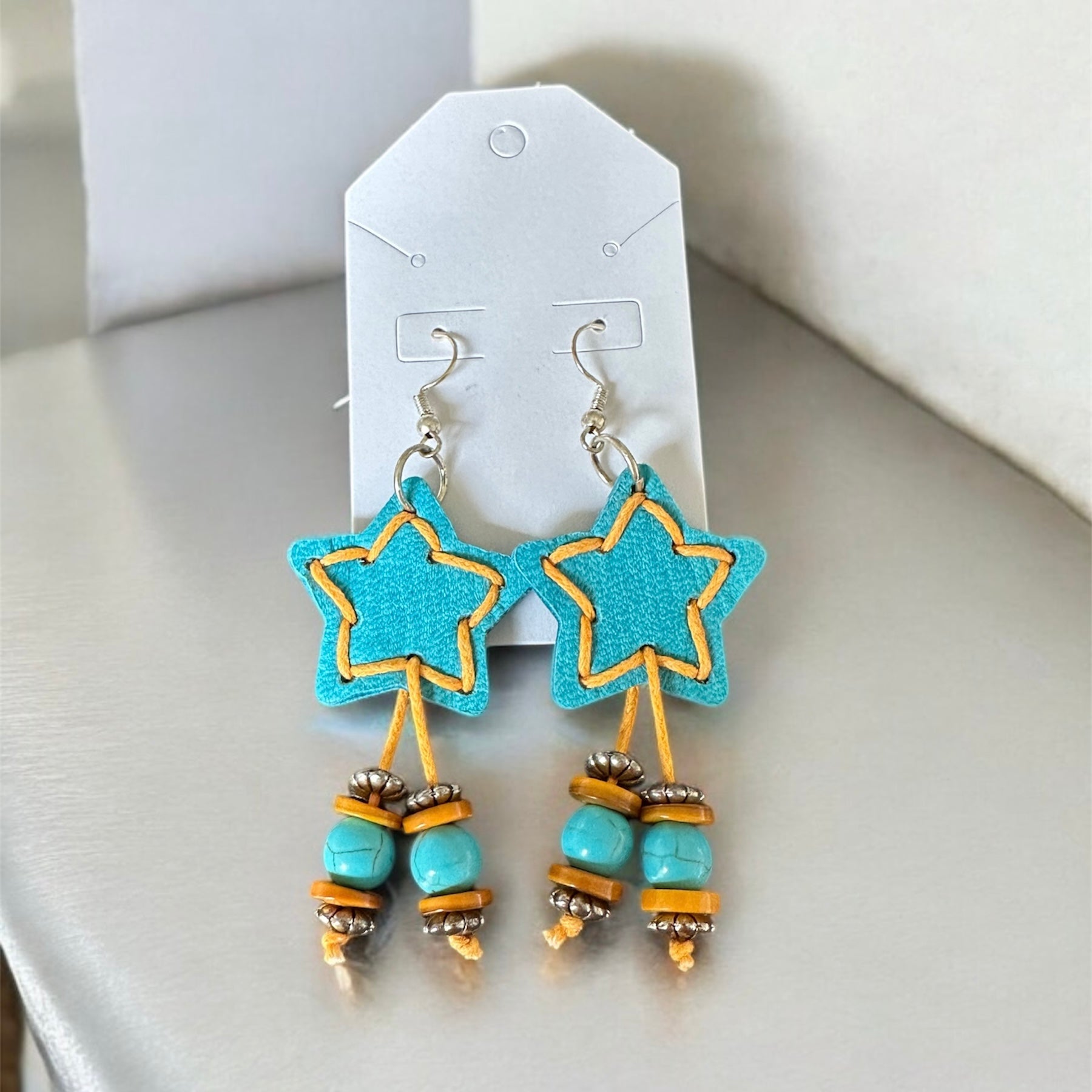 Starlight Leather Earrings