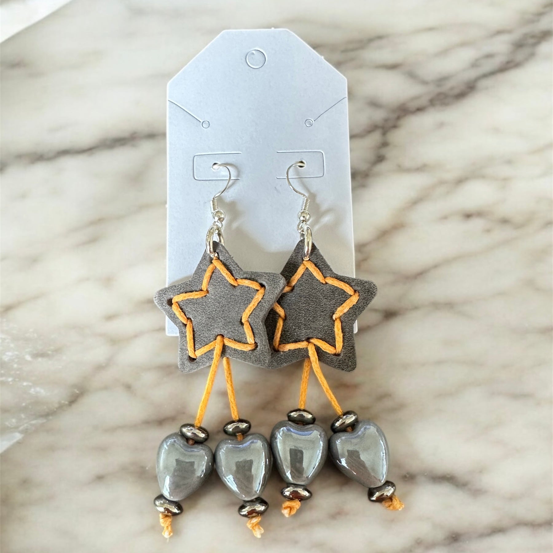 Starlight Leather Earrings