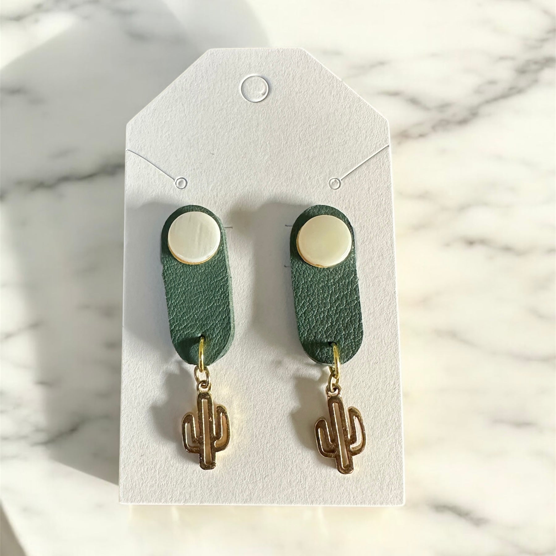 Ellipse Leather Earrings