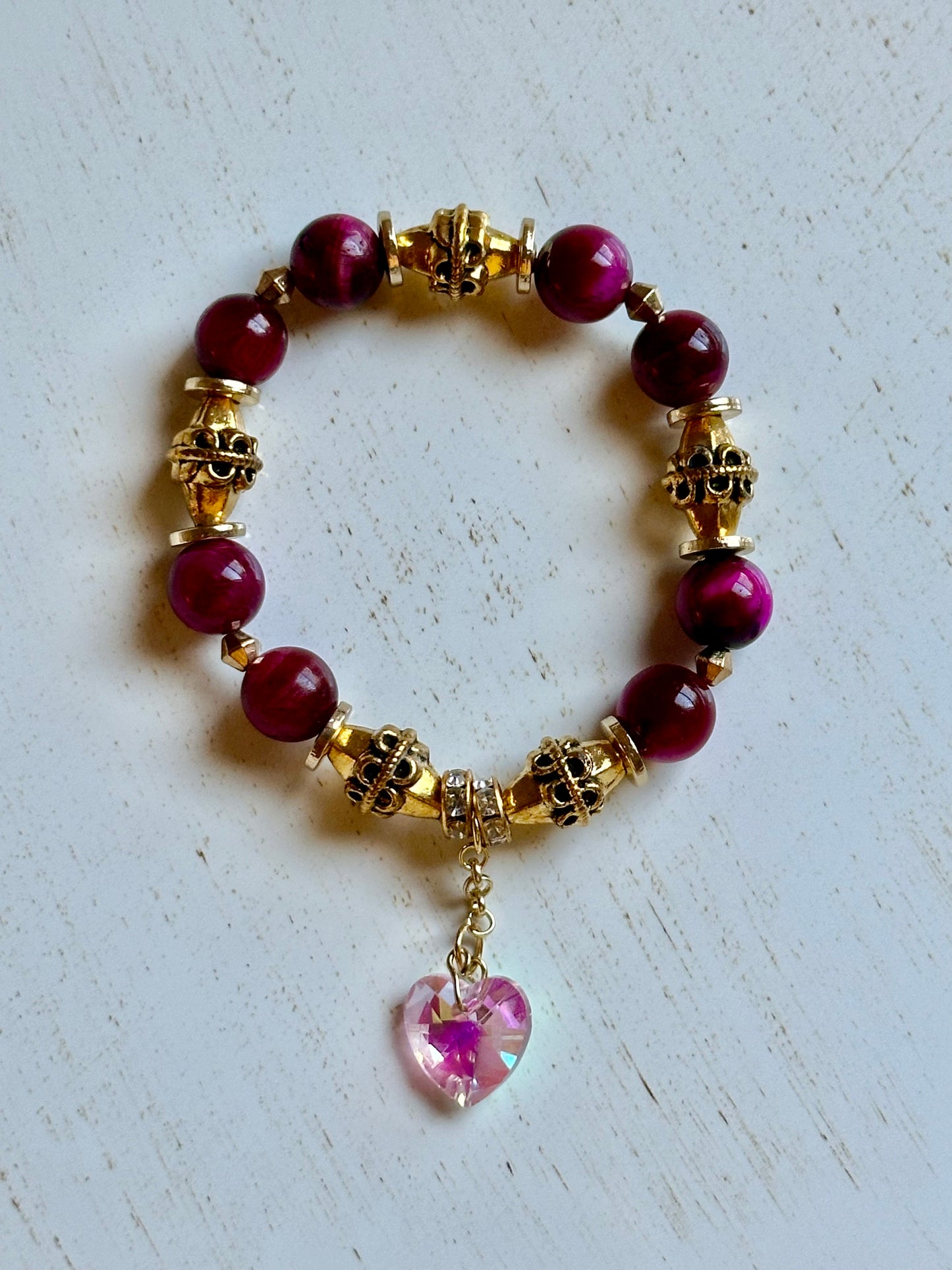 Tiger Eye Pink Bracelet - Roxiem Jewelry, LLC