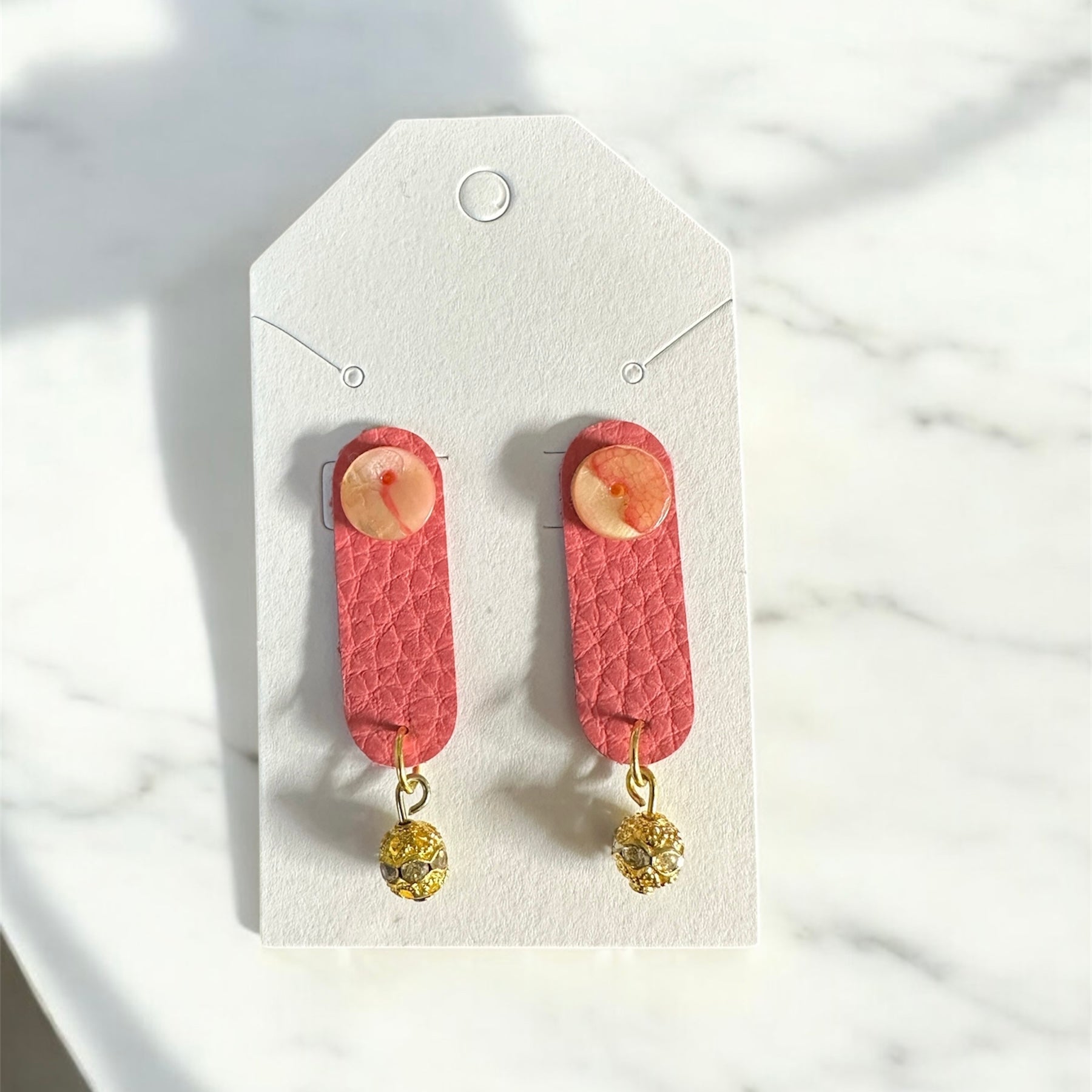 Ellipse Leather Earrings