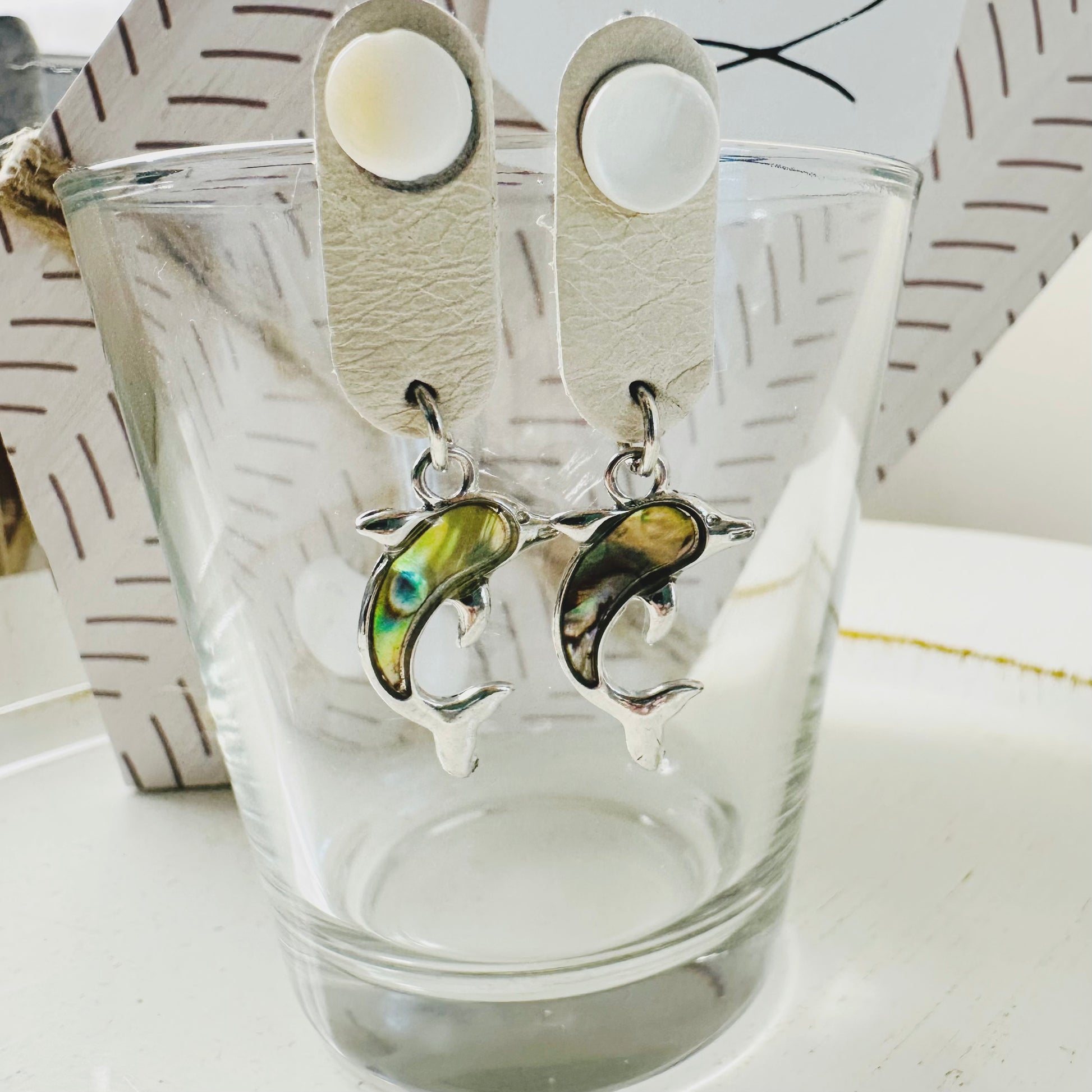Ellipse Leather Earrings