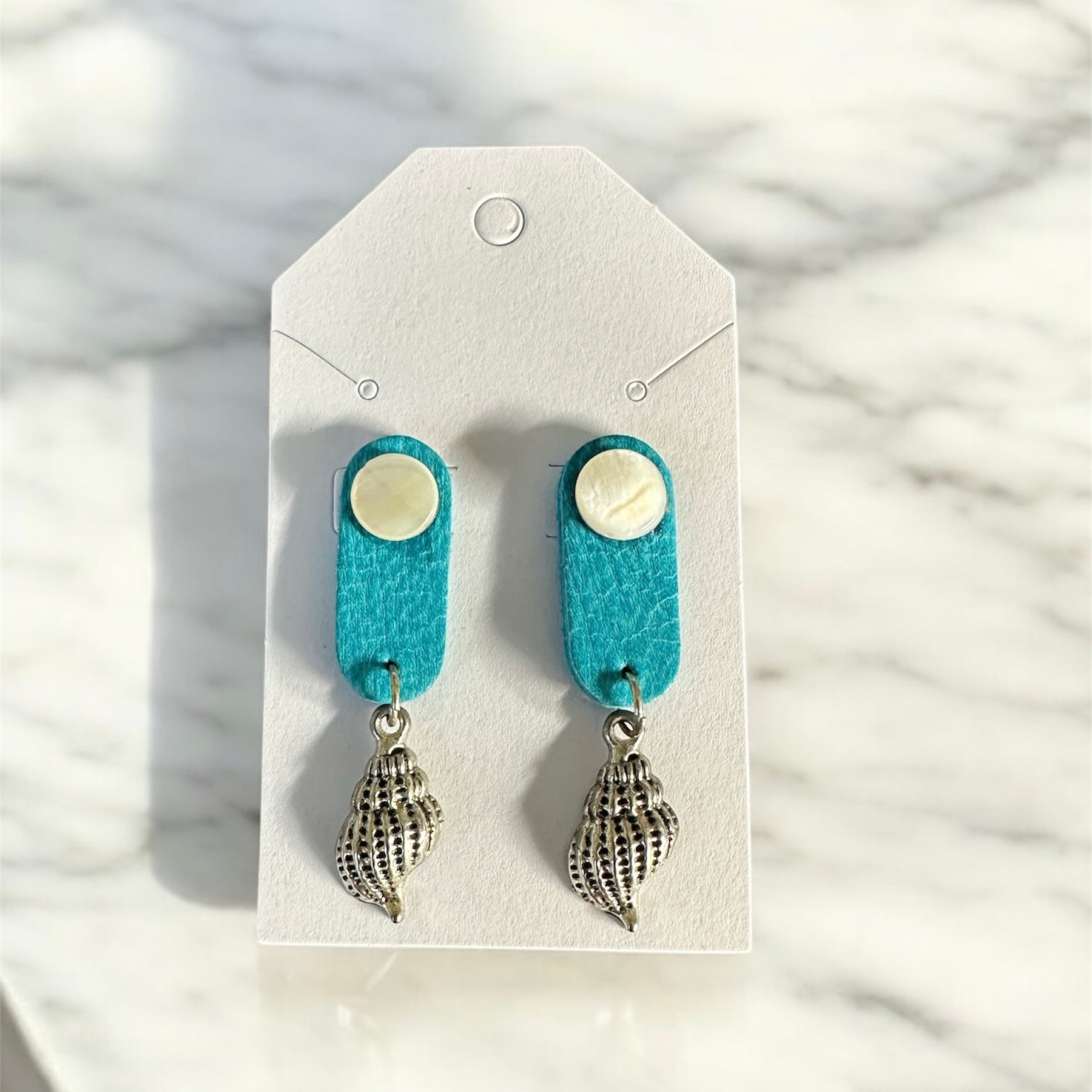 Ellipse Leather Earrings
