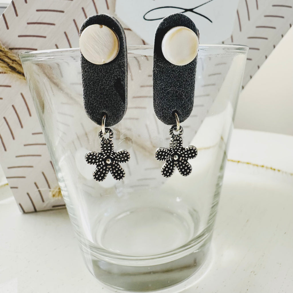 Ellipse Leather Earrings