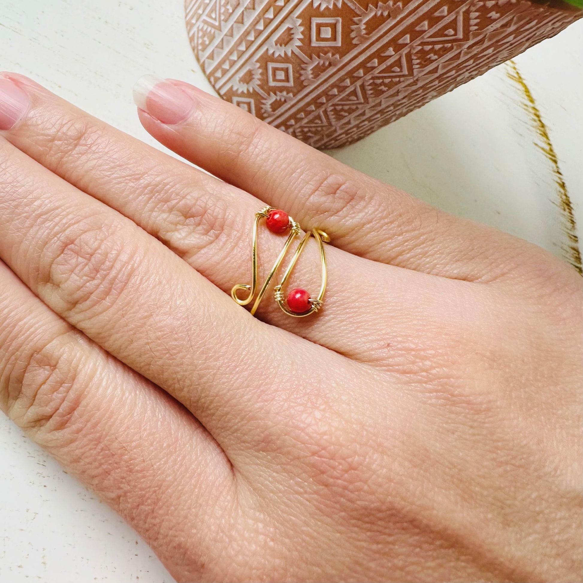 Wire Wrapped Waves Ring | Handcrafted Ocean-Inspired Jewelry