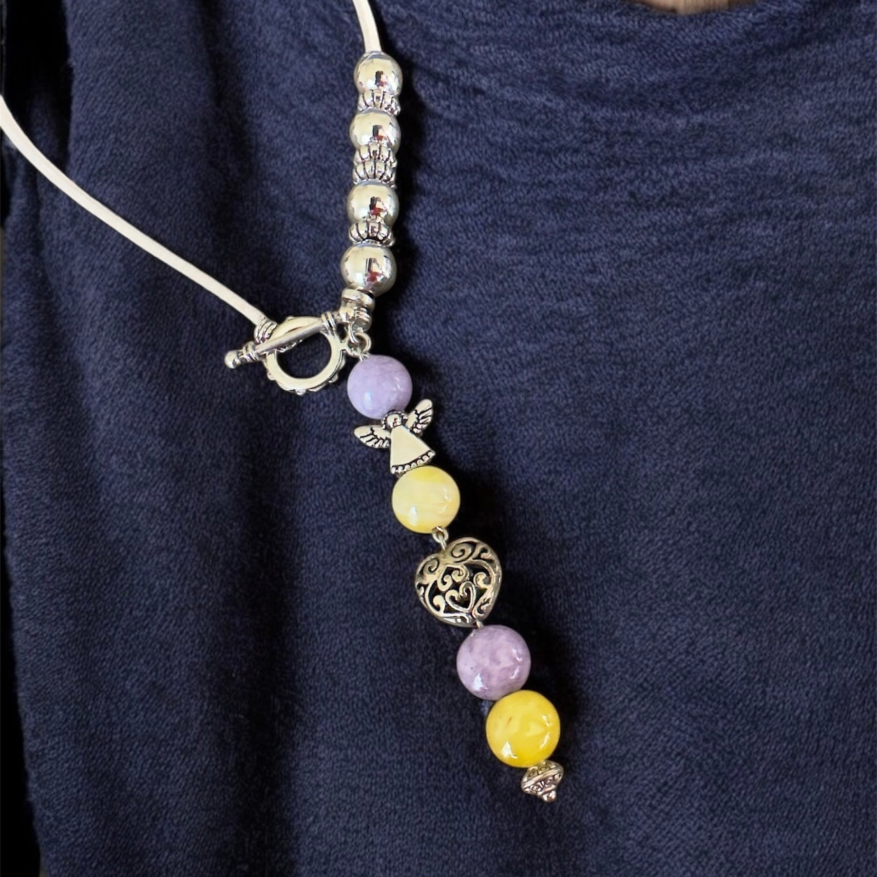 Hearts & Angels Gemstone Necklace