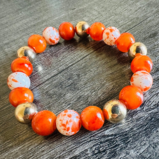 Sunset Glow: Orange Tones Bracelet - Roxiem Jewelry, LLC