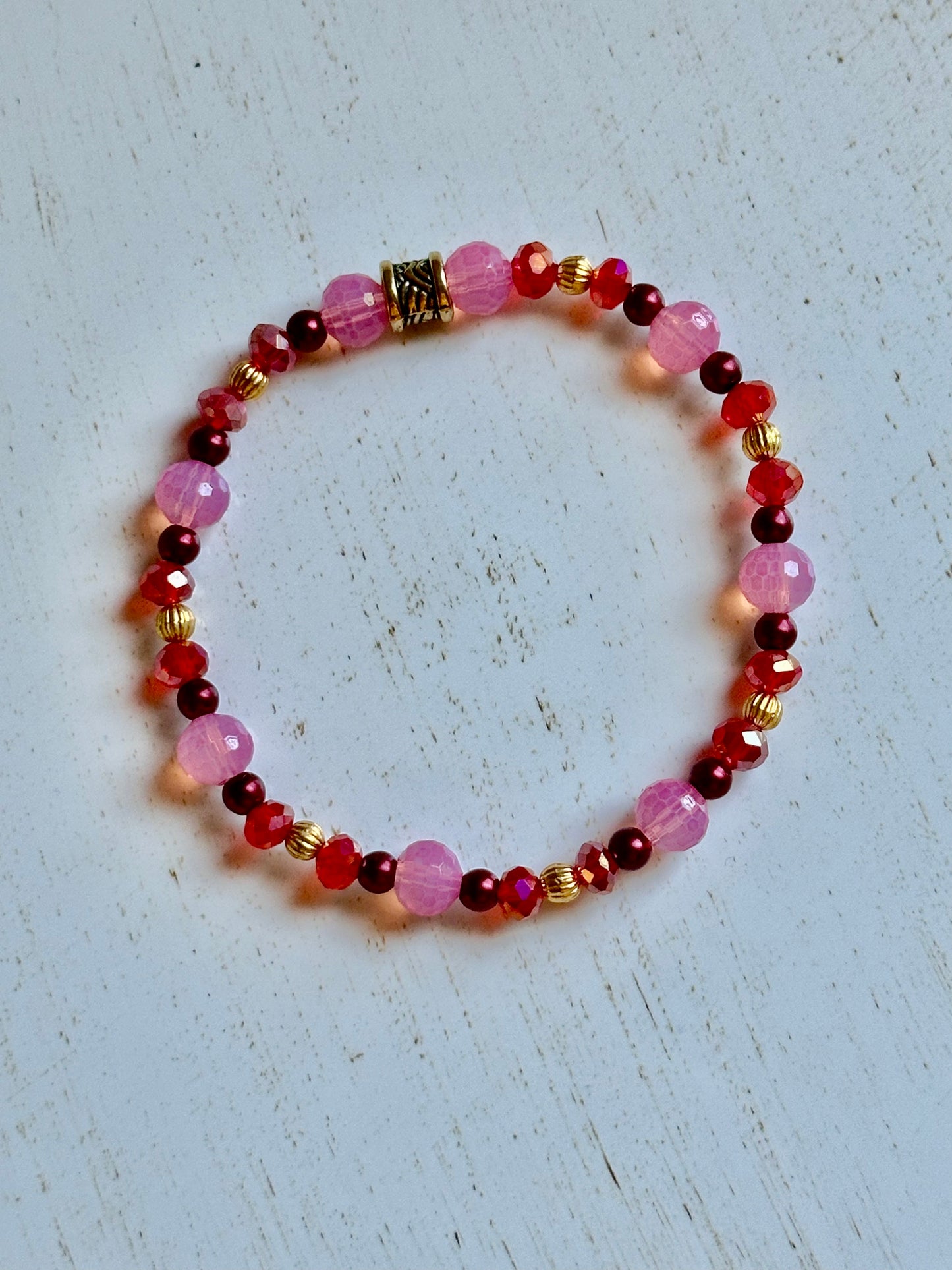 Rose Love Beaded Bangle - Roxiem Jewelry, LLC