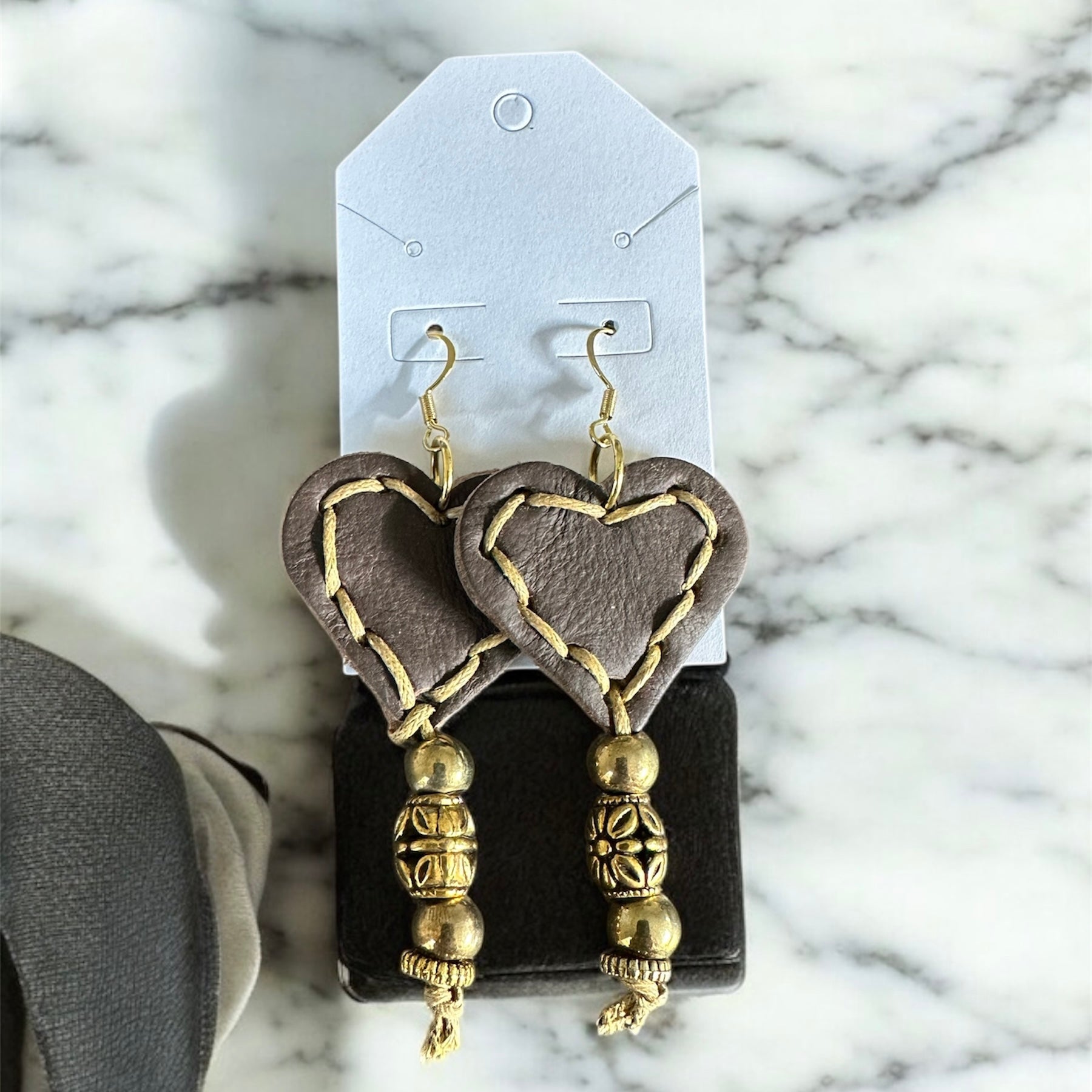 Endless Love Leather Earrings
