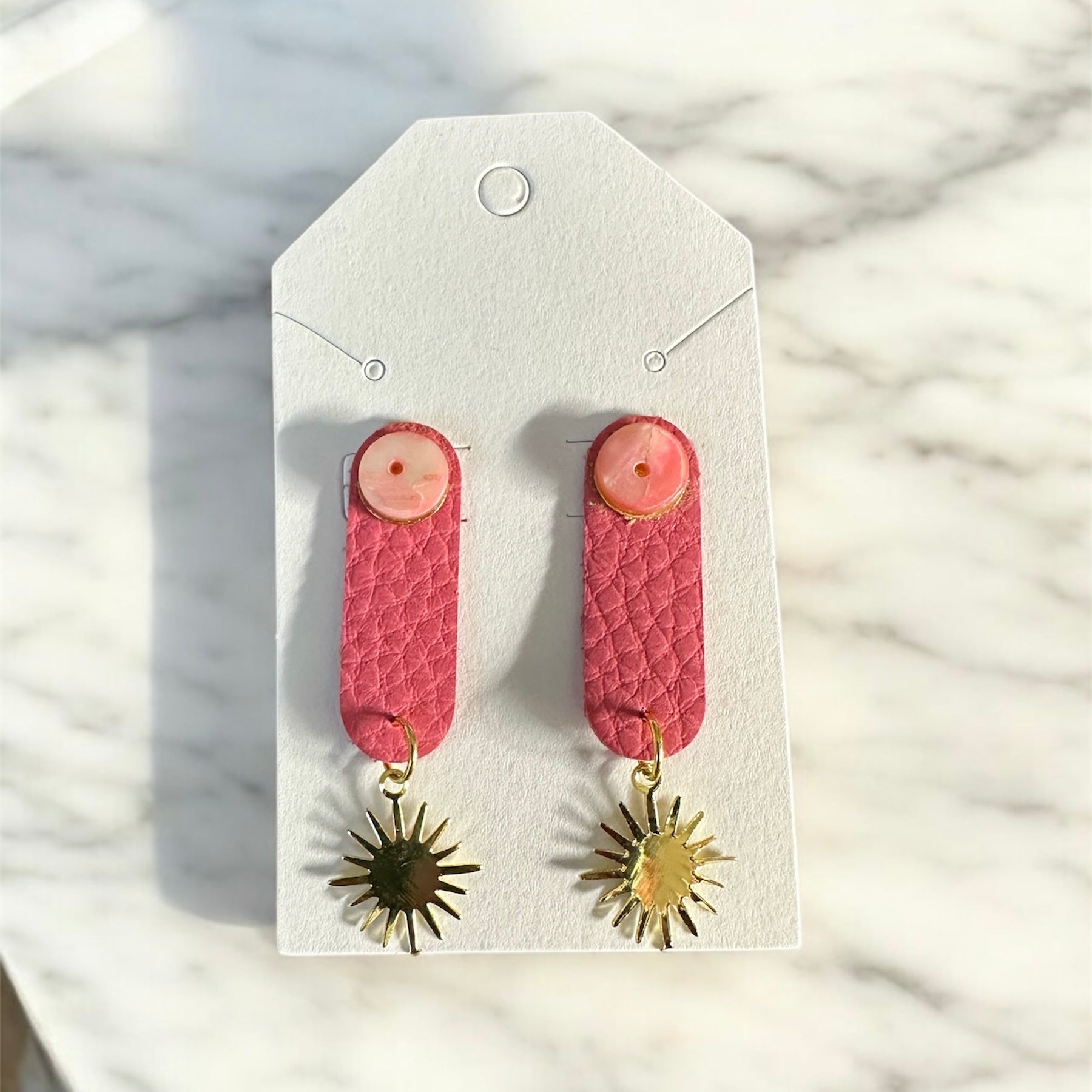 Ellipse Leather Earrings