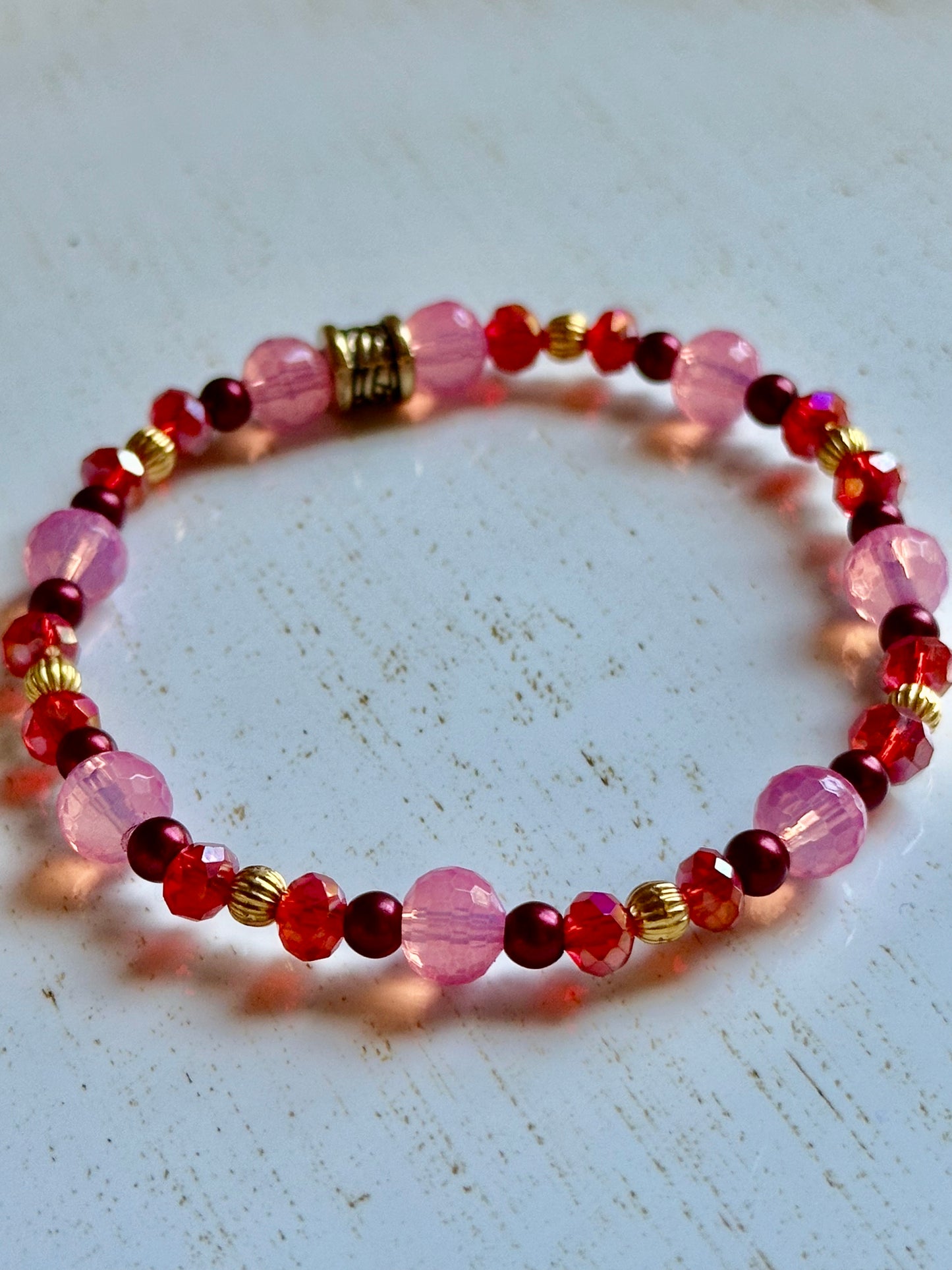 Rose Love Beaded Bangle - Roxiem Jewelry, LLC