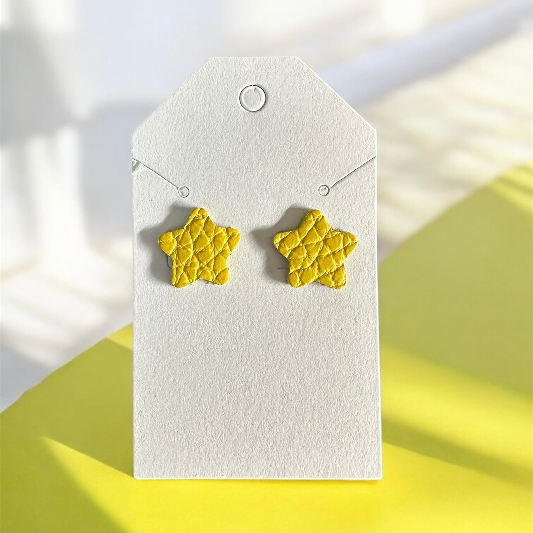 Starlight Edge Leather Earrings