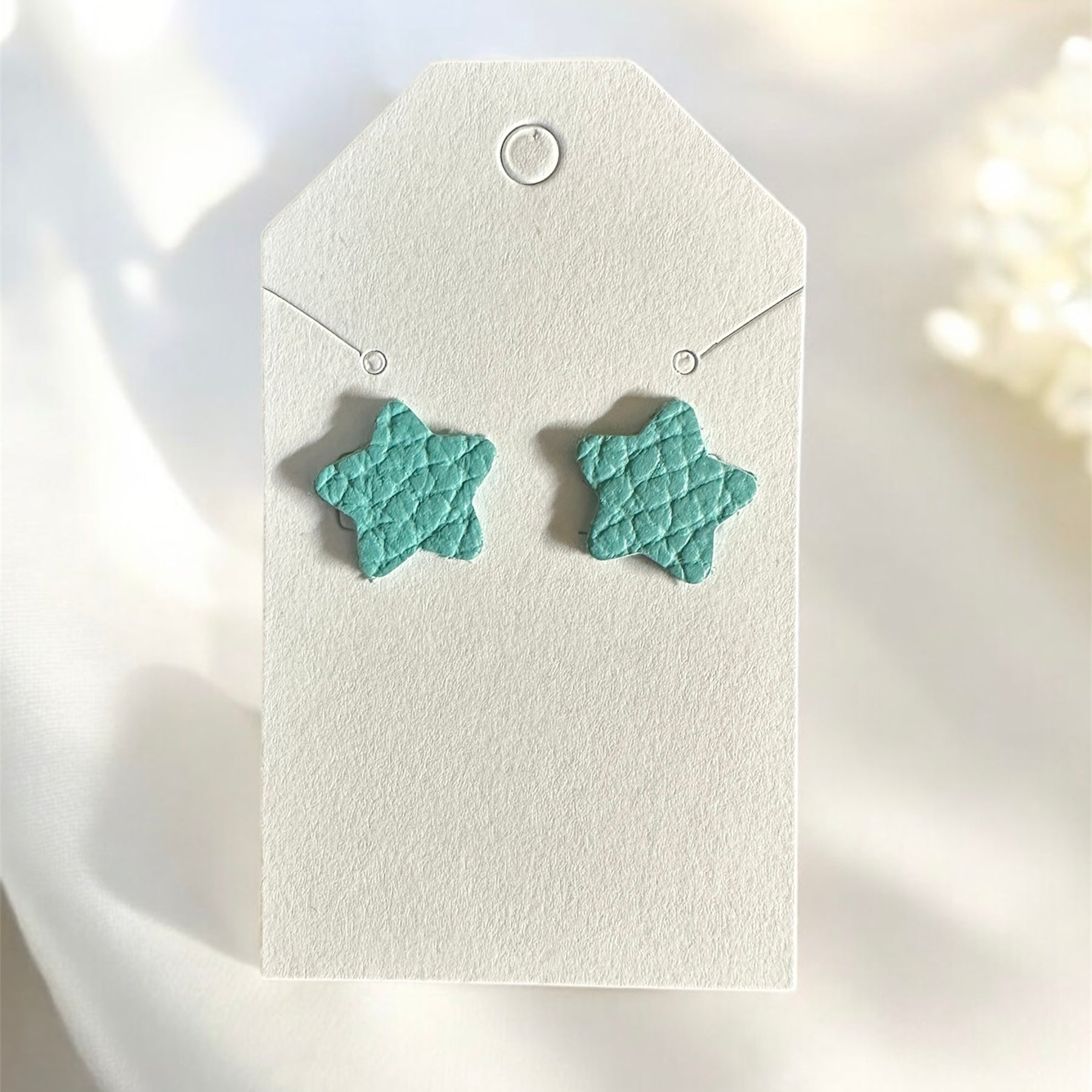 Starlight Edge Leather Earrings