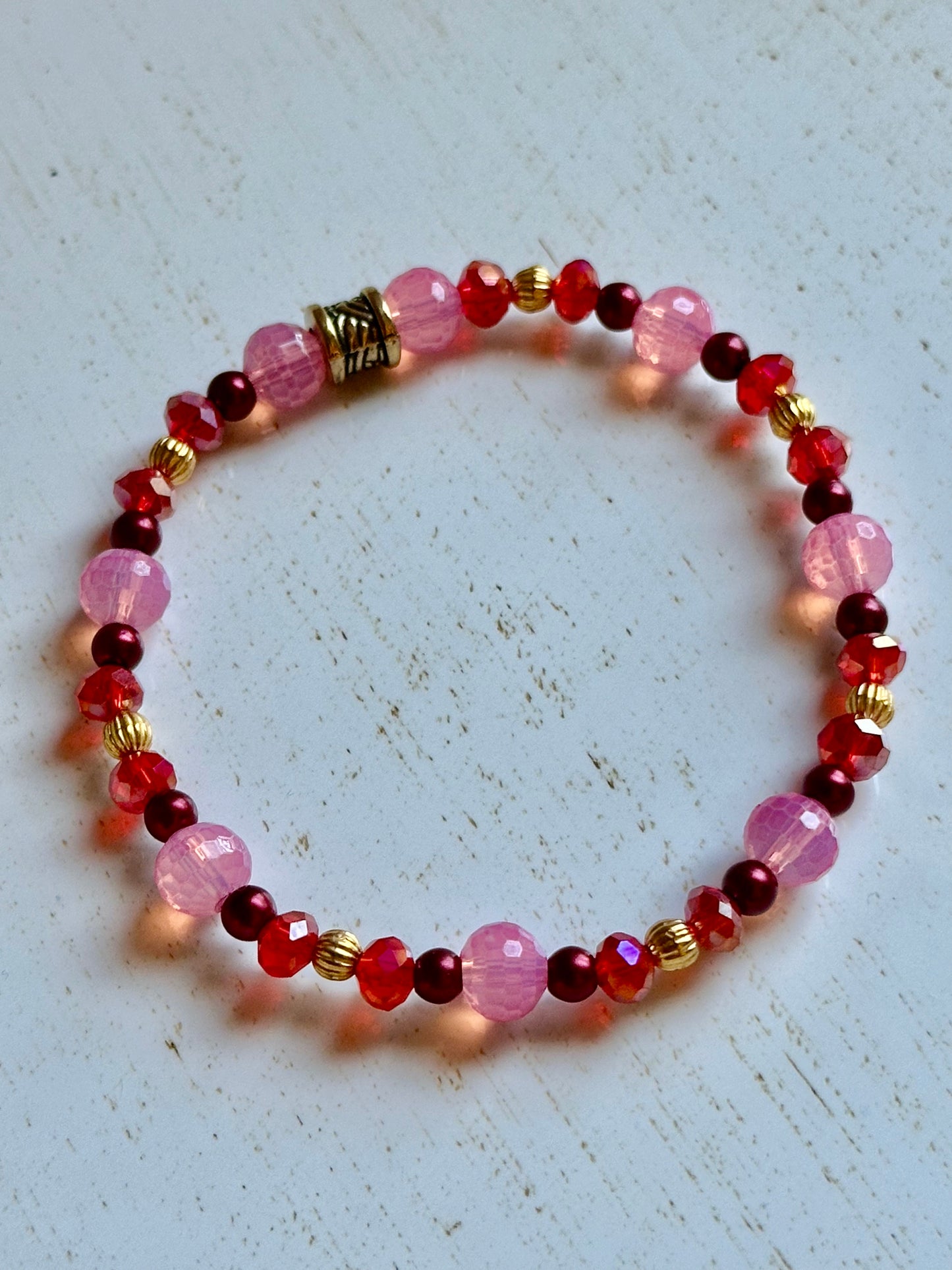 Rose Love Beaded Bangle - Roxiem Jewelry, LLC