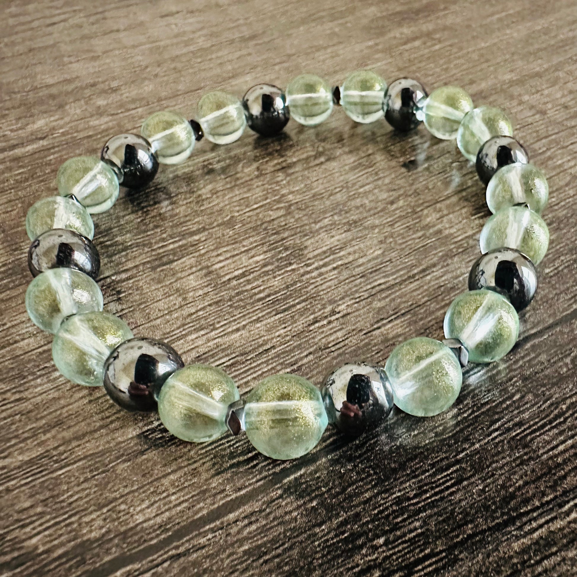 Harmony and Strength: Crystal and Hematite Bracelet - Roxiem Jewelry, LLC