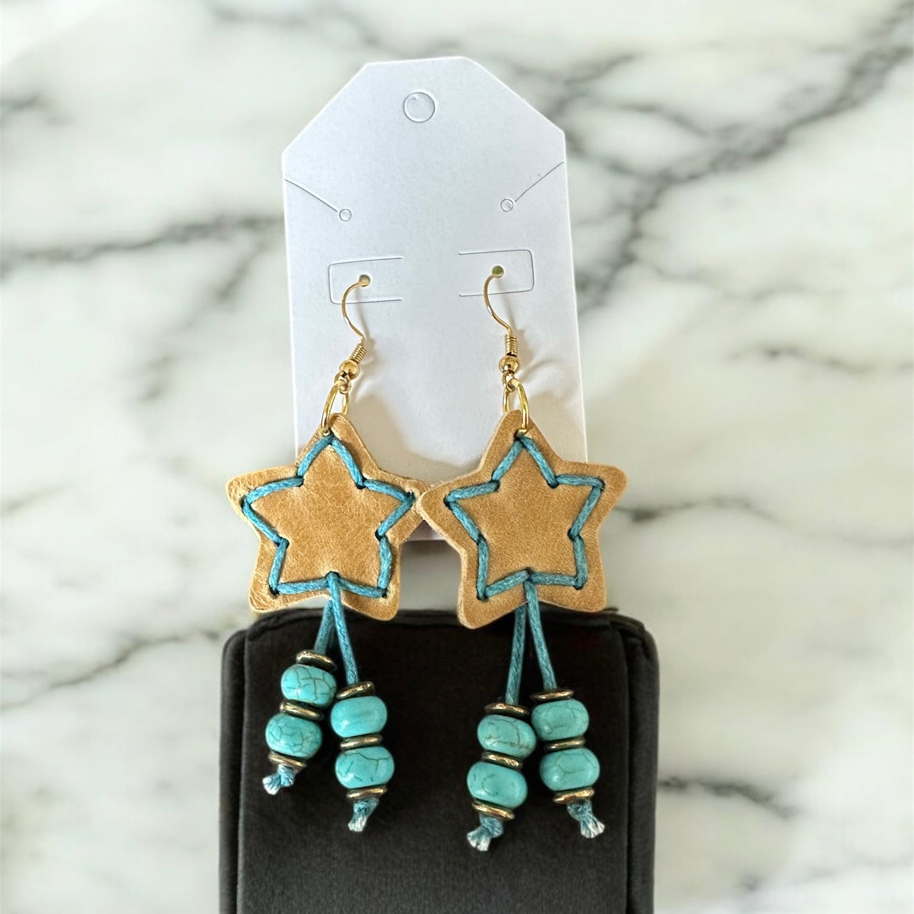 Starlight Leather Earrings