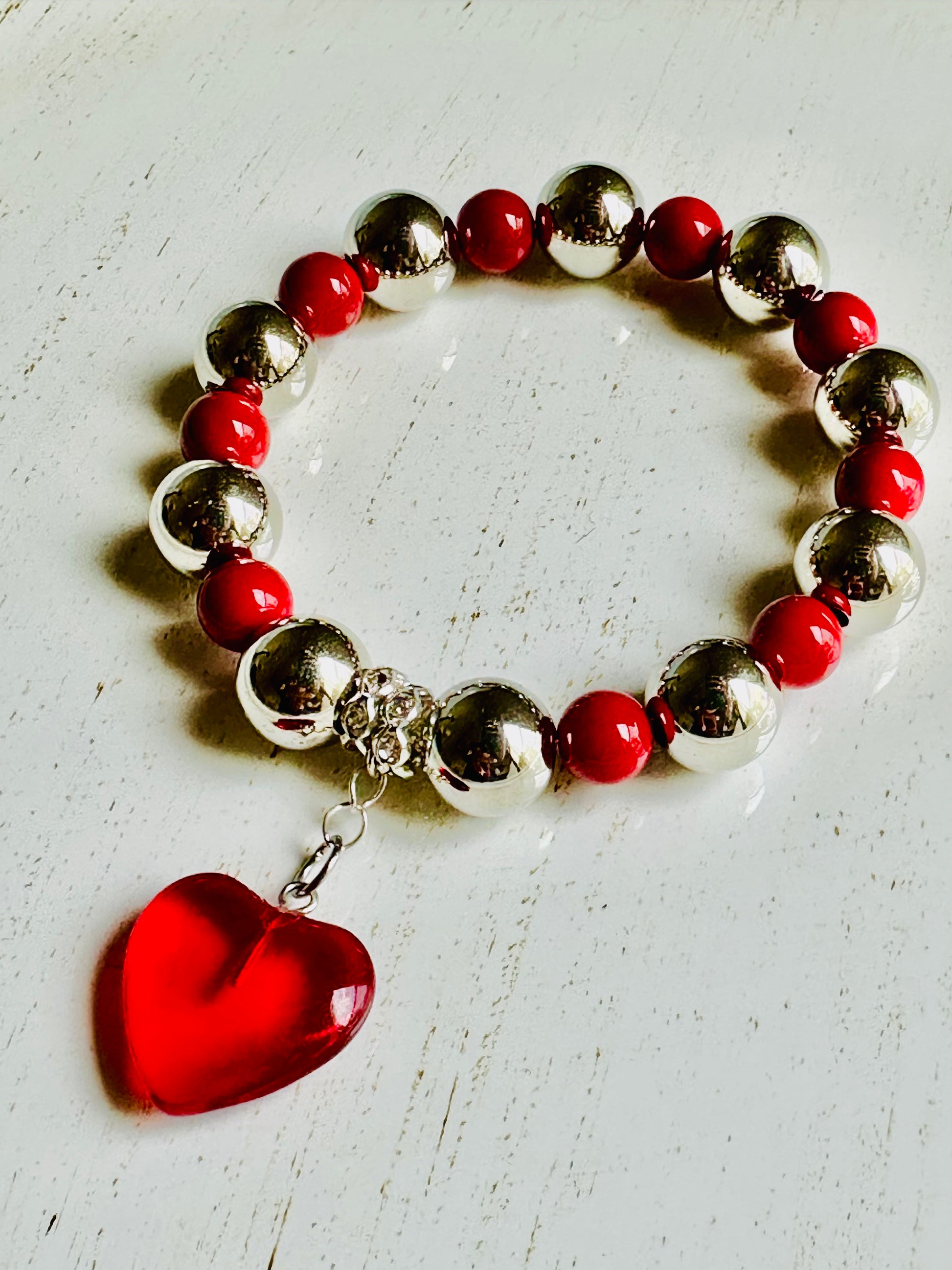 Metallic Red Bracelet - Roxiem Jewelry, LLC