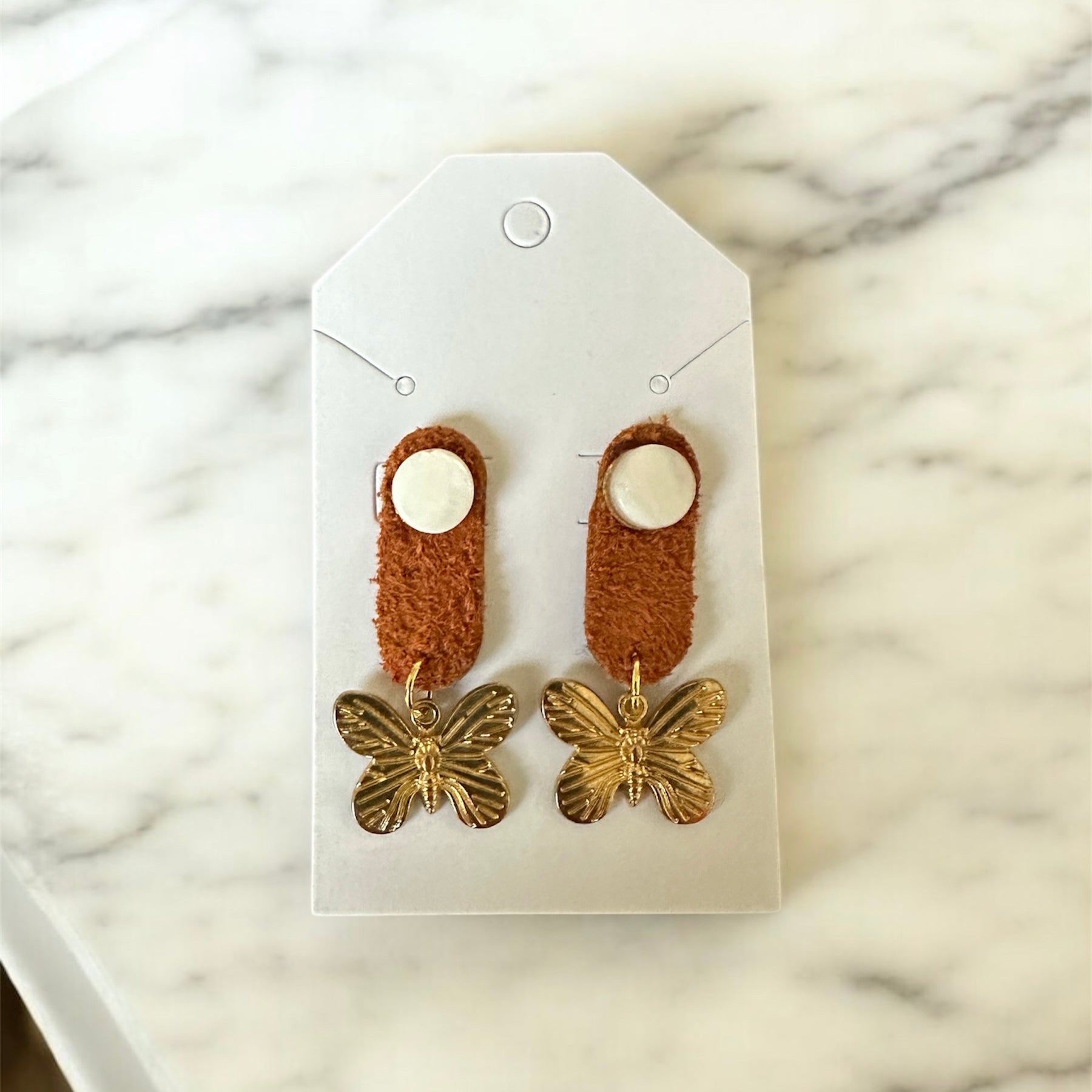 Ellipse Leather Earrings