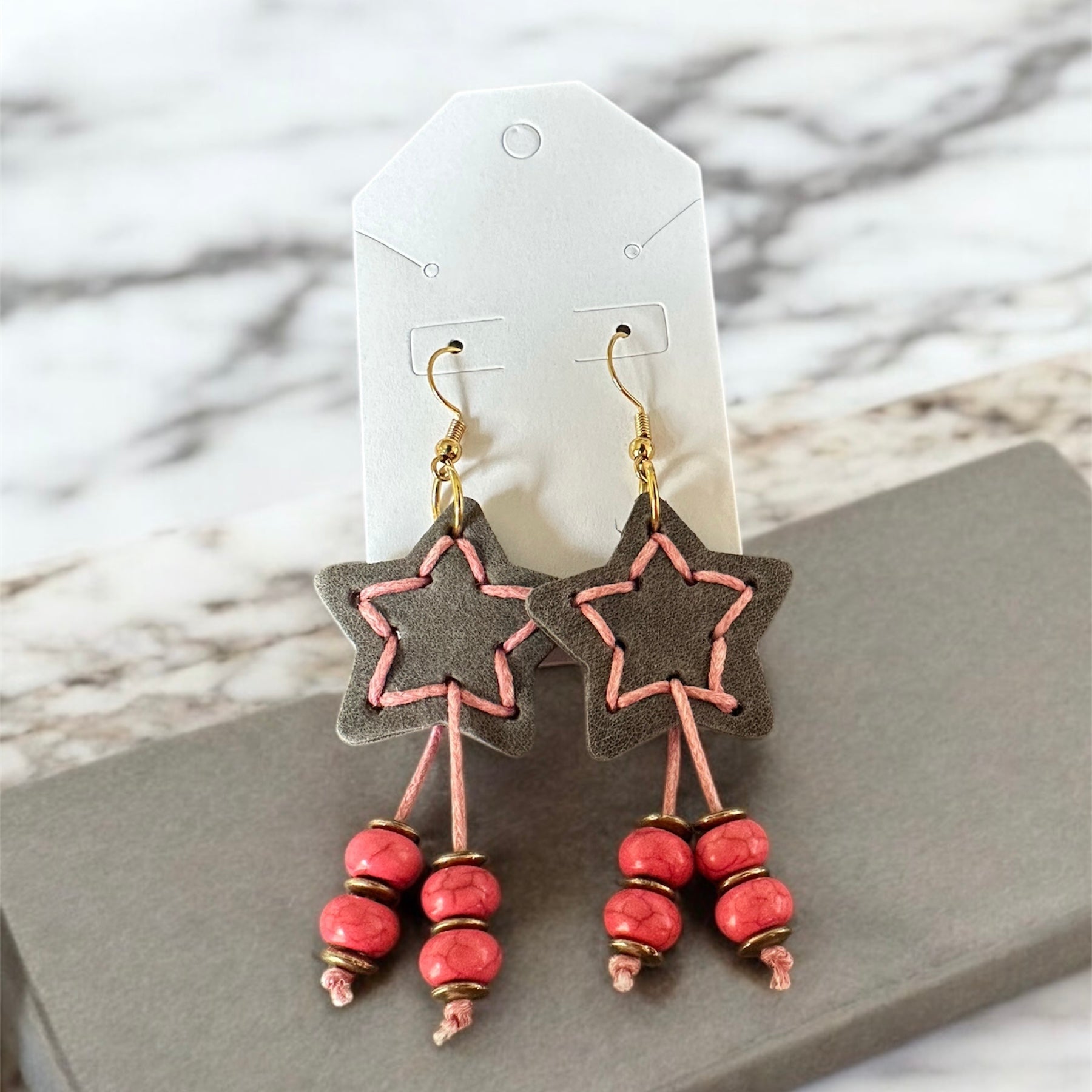Starlight Leather Earrings