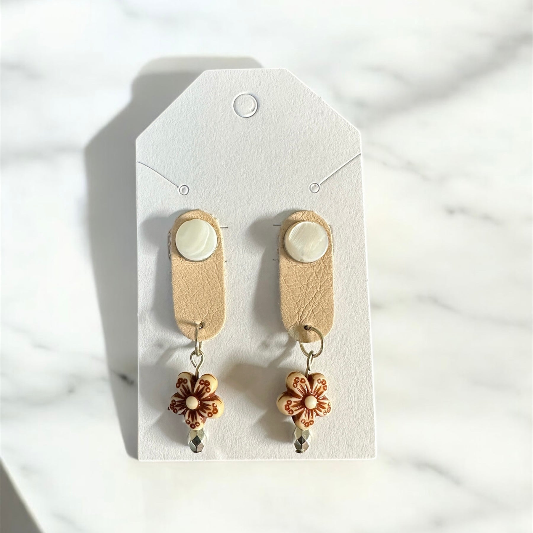 Ellipse Leather Earrings