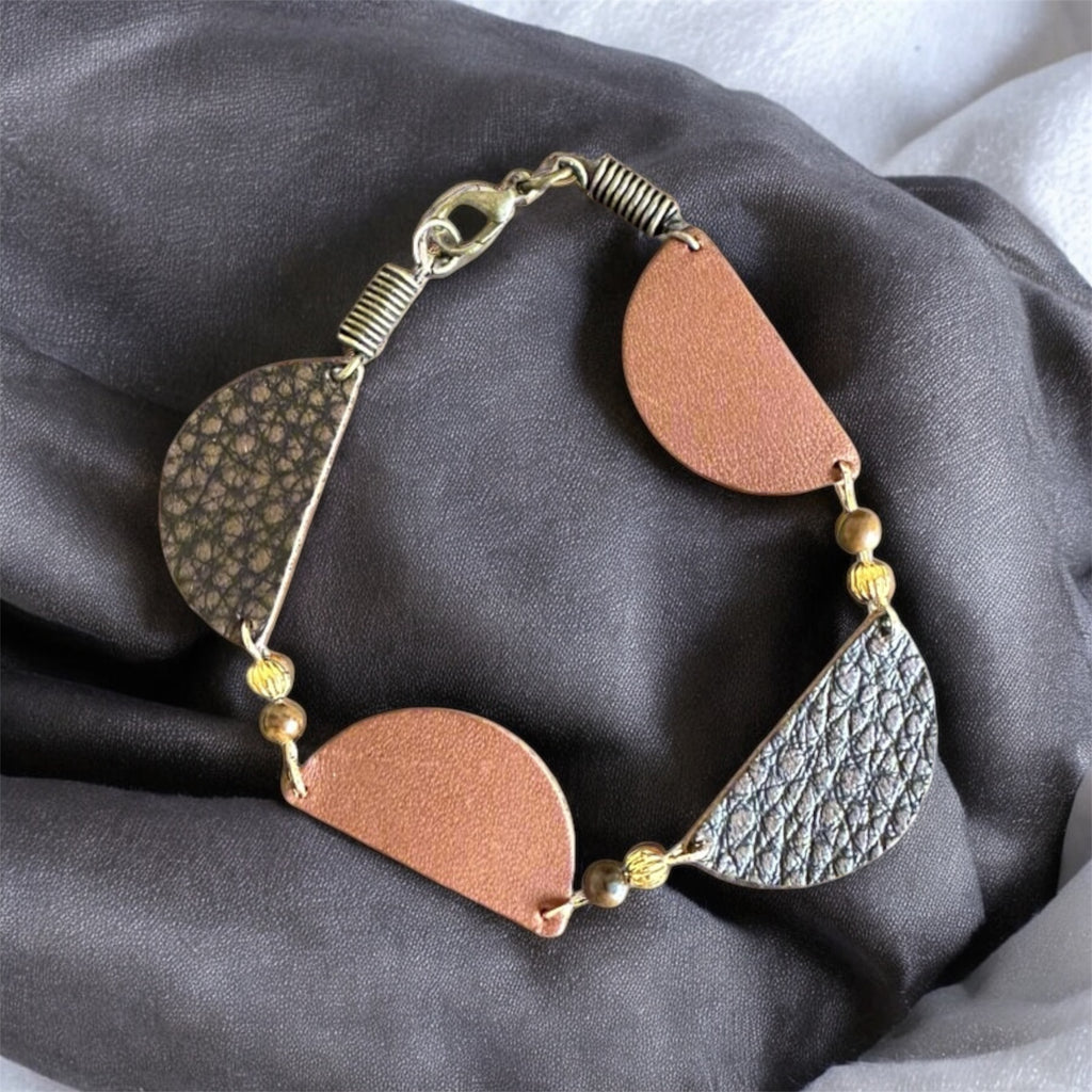 Crescent Leather Bracelet