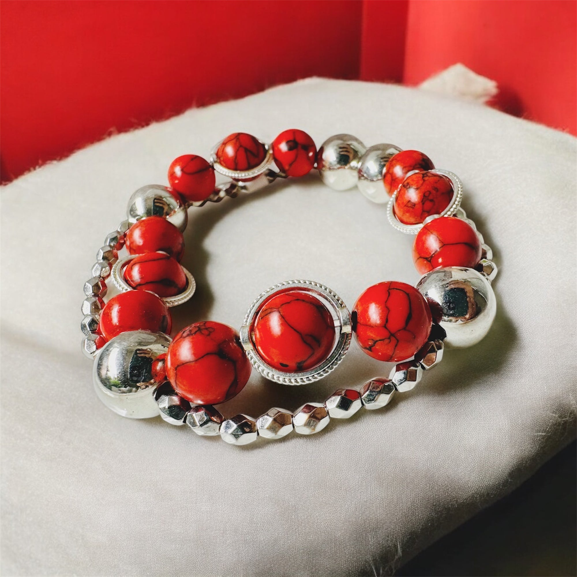 Crimson Howlite Bracelet