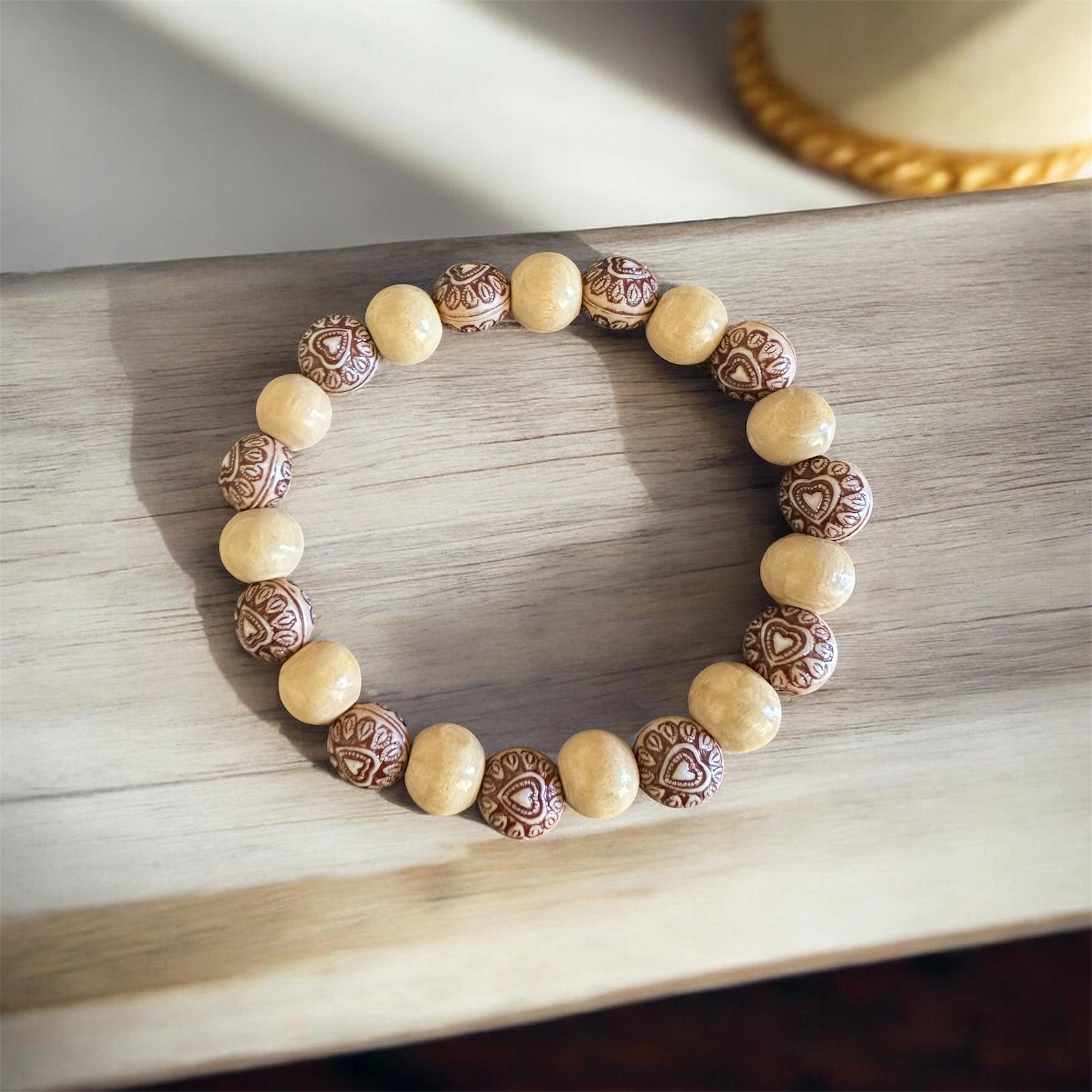 Vintage Heart Artisanal Stretch Bracelet