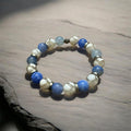 Tibetan Agate & Cerulean Dragon Vein Bracelet