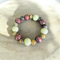 Golden Tiger’s Eye & Crimson Wood Stretch Bracelet